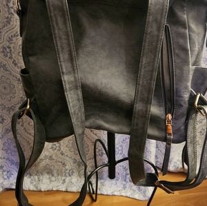 Women's Stylish Gray Backpack Purse with  Strap
